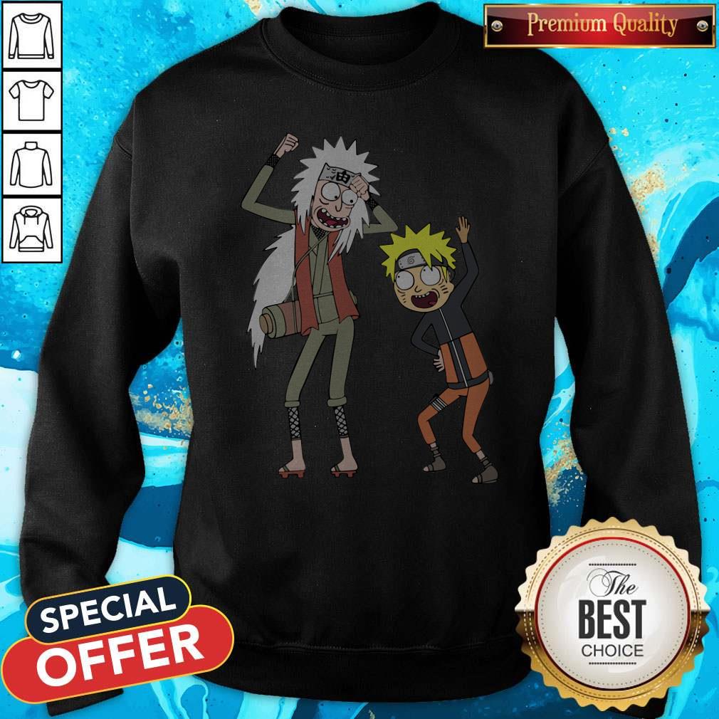 Pretty Rick And Morty Mashup Naruto And Jiraiya Shirt - Image 2