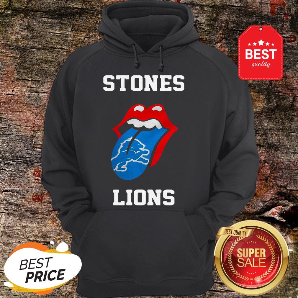 Pretty Rolling Stones Logo Detroit Lions Shirt - Image 5
