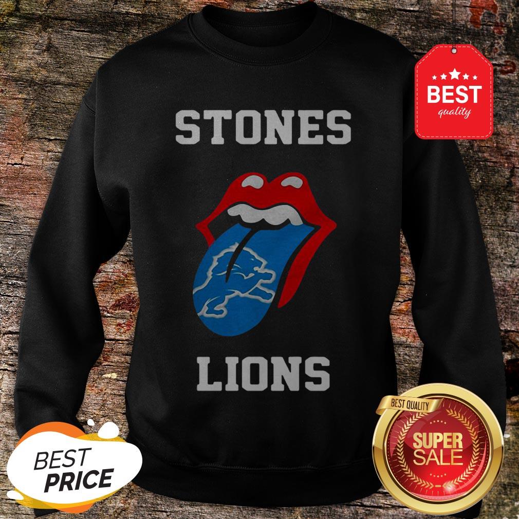 Pretty Rolling Stones Logo Detroit Lions Shirt - Image 4