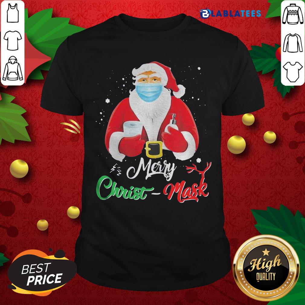 Pretty Santa Face Mask Merry Christmas 2020 Quarantine Sweat Shirt