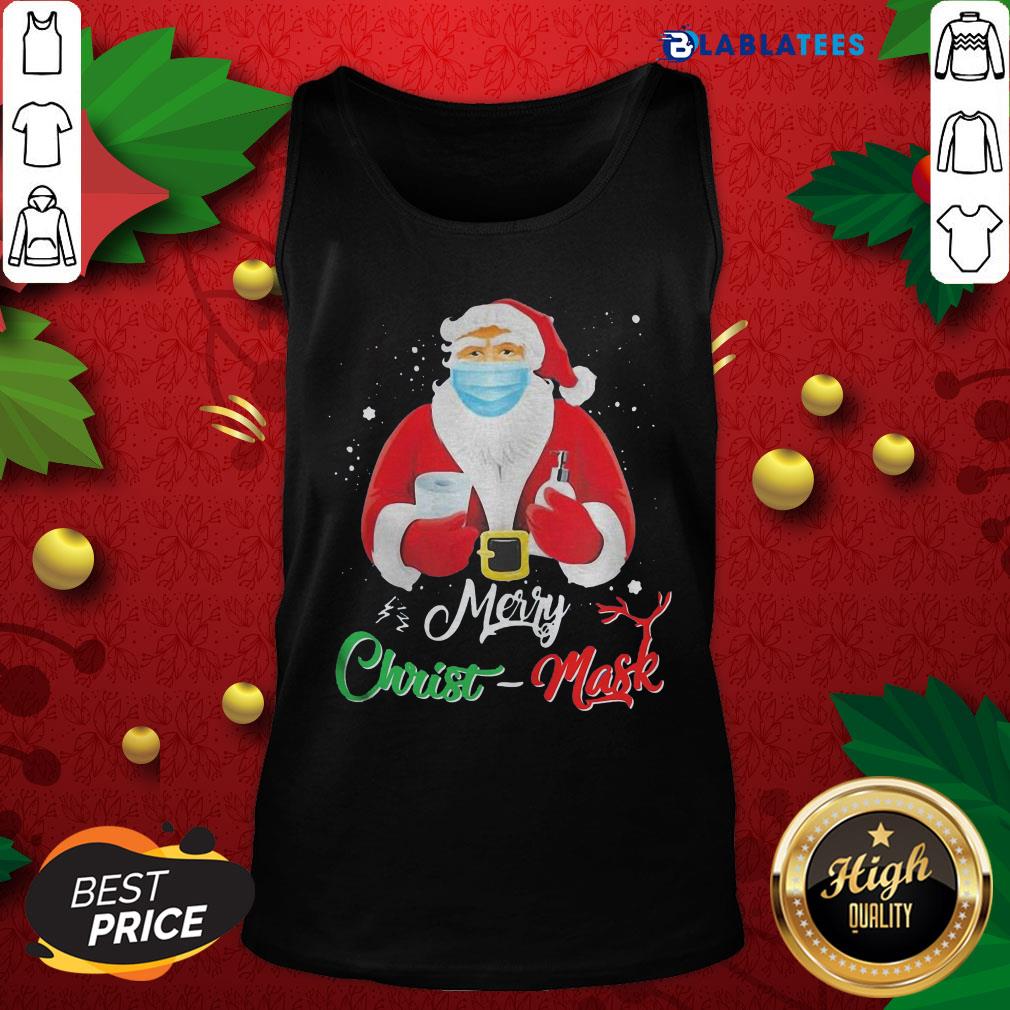 Pretty Santa Face Mask Merry Christmas 2020 Quarantine Sweat Shirt - Image 4