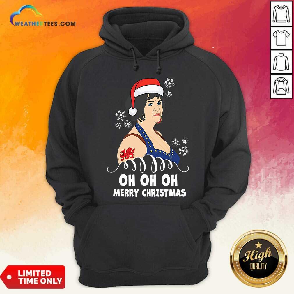Pretty Santa Nessa Jenkins Oh Oh Oh Merry Christmas Shirt - Image 5
