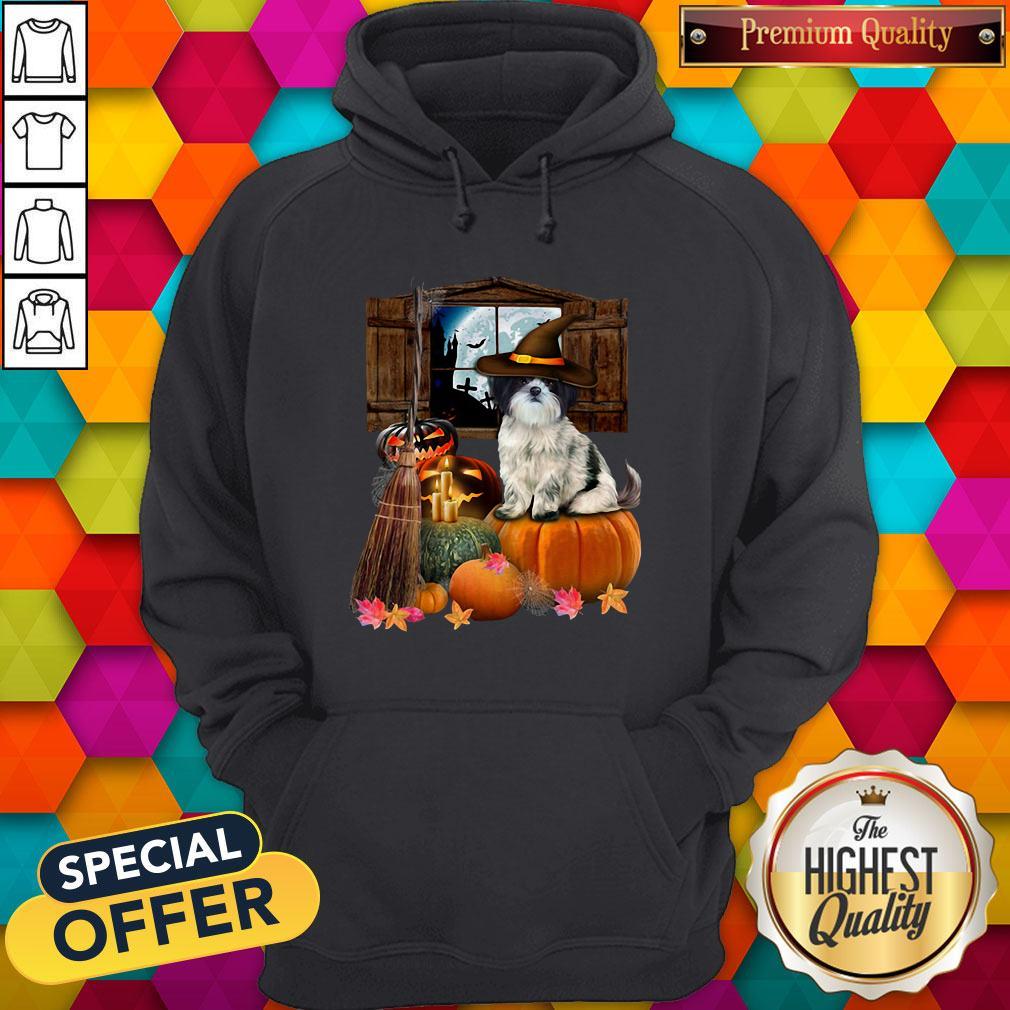 Pretty Shih Tzu Witch Halloween Shirt - Image 3