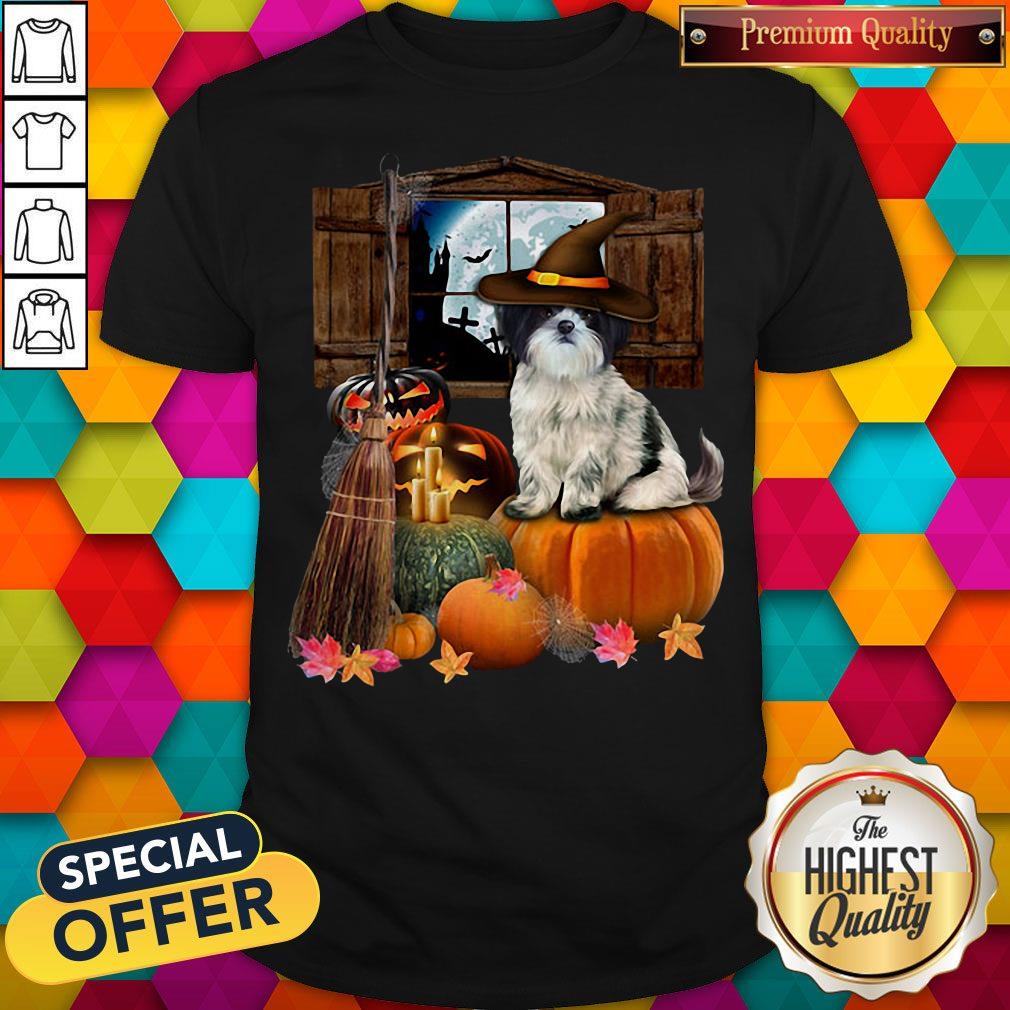 Pretty Shih Tzu Witch Halloween Shirt