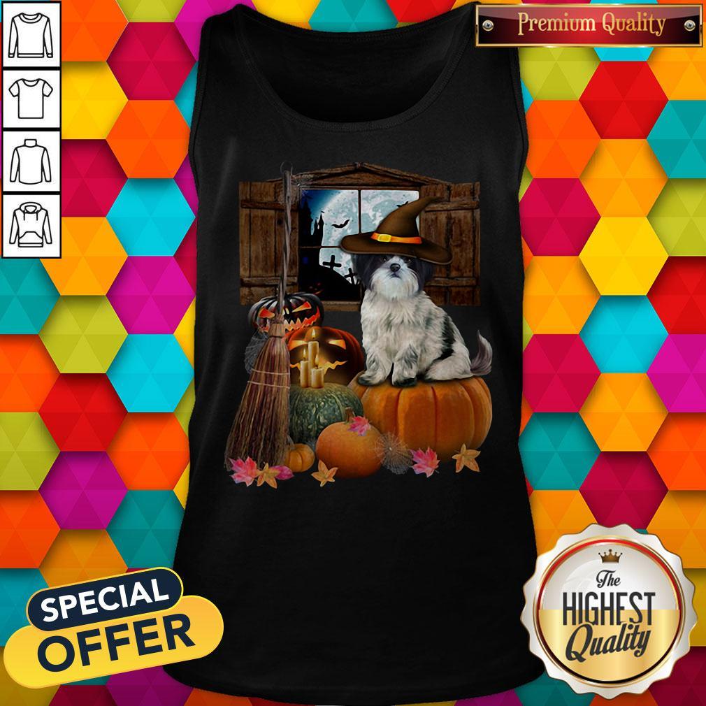 Pretty Shih Tzu Witch Halloween Shirt - Image 5