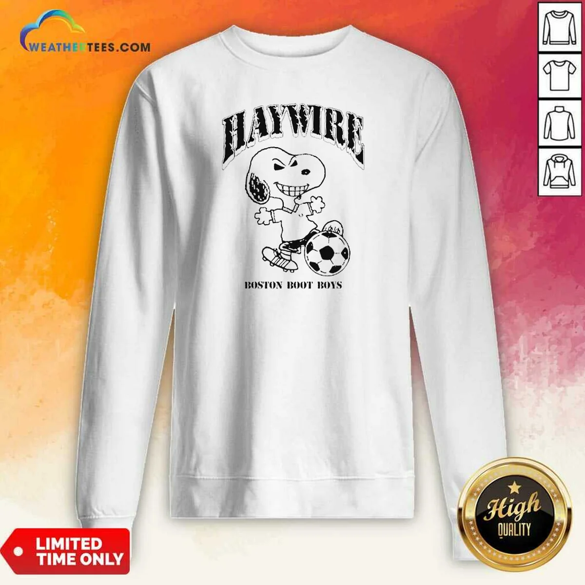 Pretty Snoopy Hawwire Boston Boot Boys Soccer Sports Shirt - Image 5