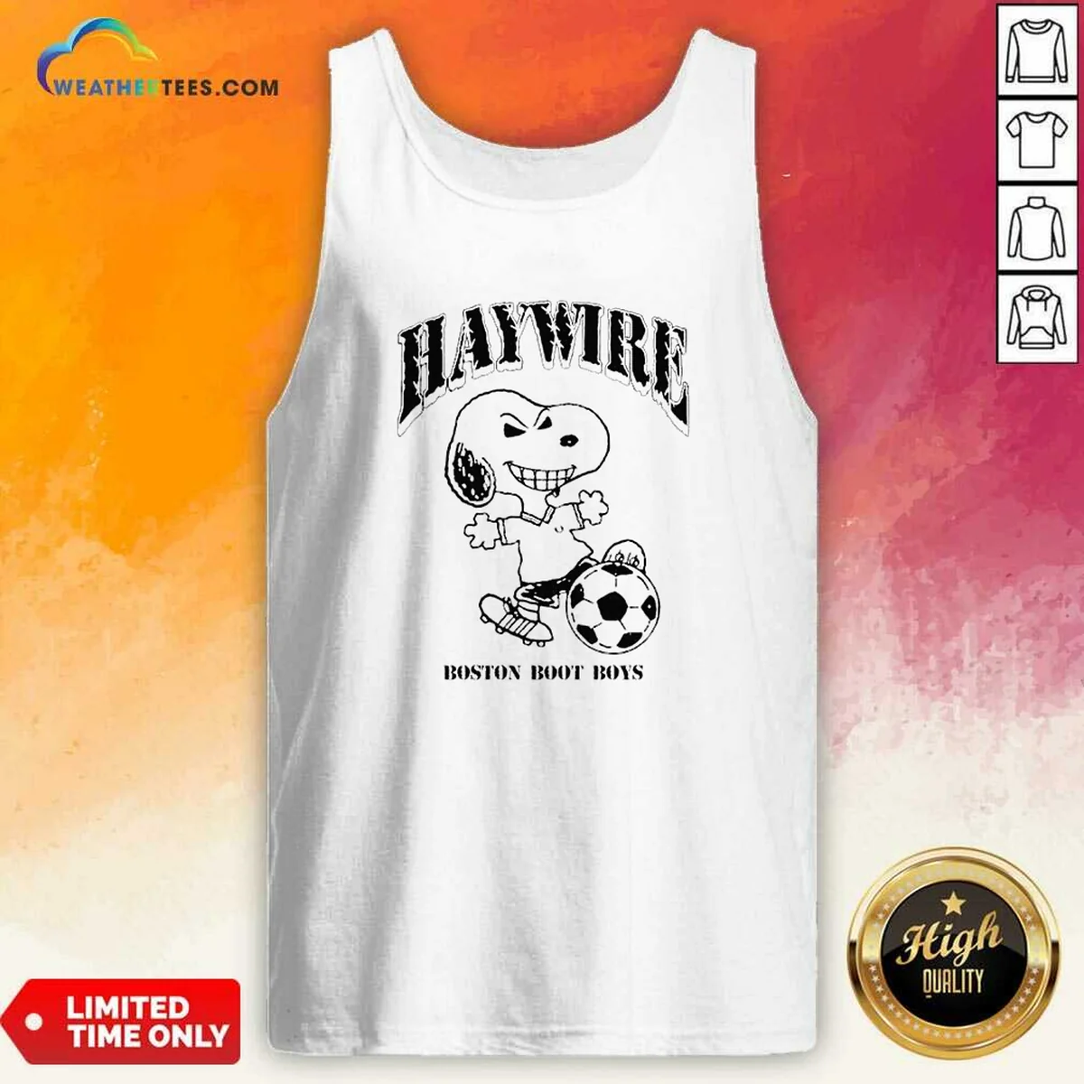 Pretty Snoopy Hawwire Boston Boot Boys Soccer Sports Shirt - Image 3
