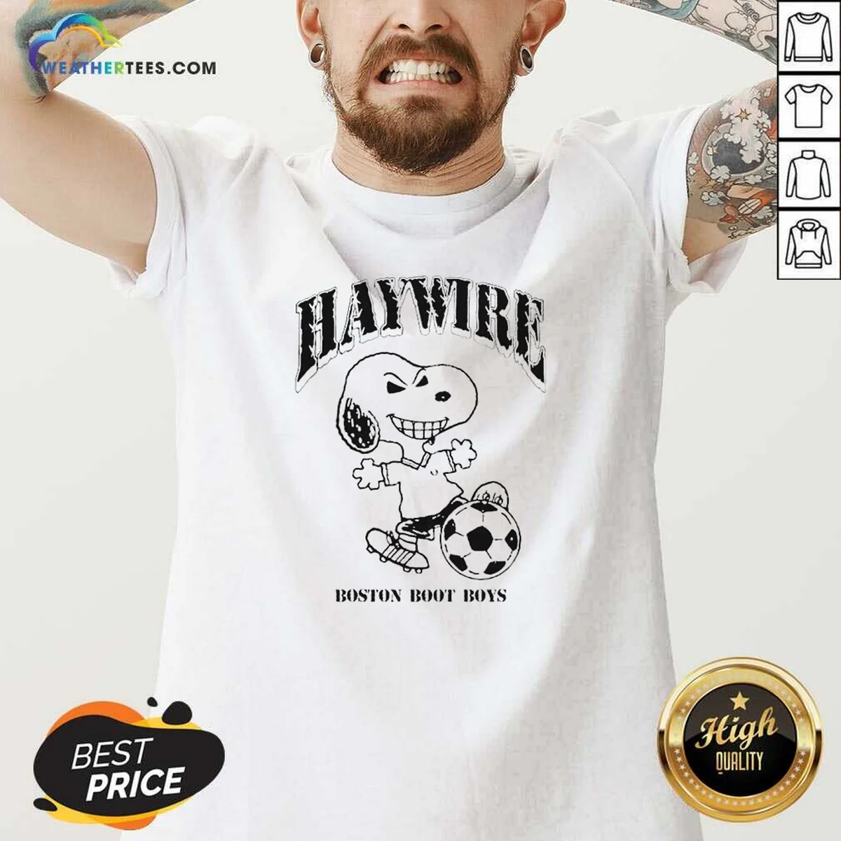 Pretty Snoopy Hawwire Boston Boot Boys Soccer Sports Shirt - Image 2