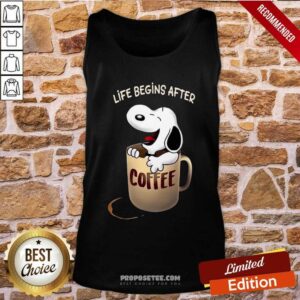 Alternative view of Pretty Snoopy Life Begins After Coffee Shirt