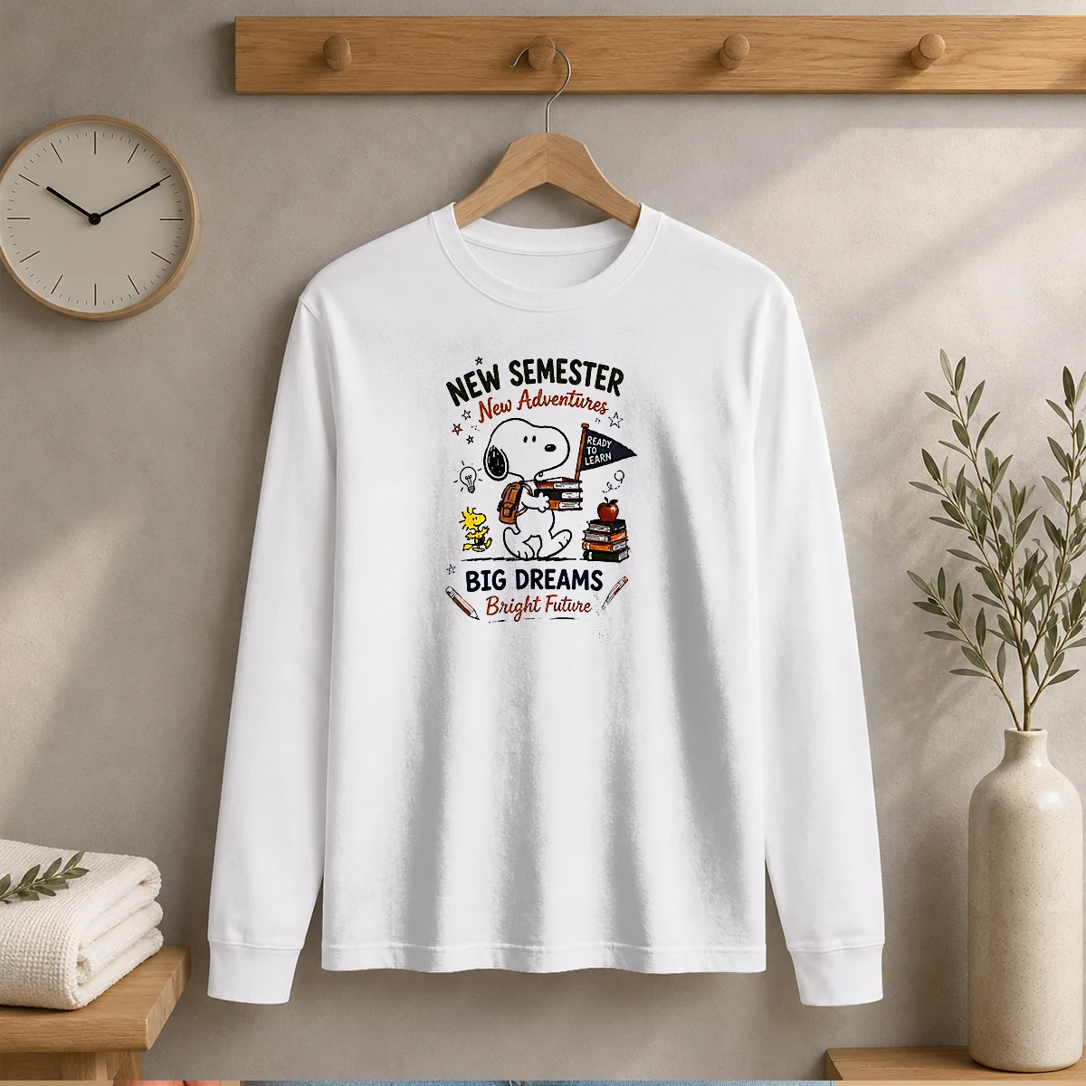 Pretty Snoopy New Semester New Adventures Big Dreams Bright Future Shirt - Image 3