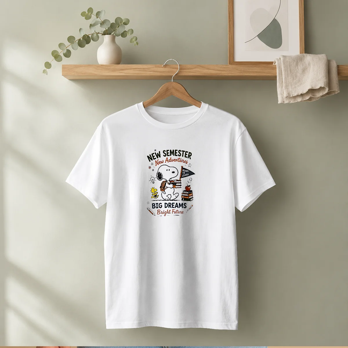 Pretty Snoopy New Semester New Adventures Big Dreams Bright Future Shirt - Image 2