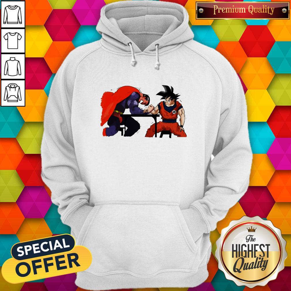 Pretty Songoku Vs Superman Arm-Wrestling Shirt - Image 5