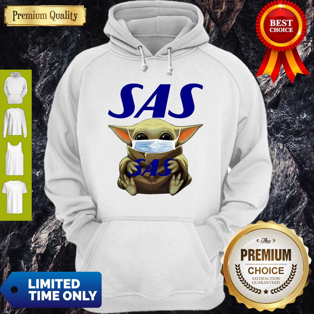 Pretty Star Wars Baby Yoda Hug Scandinavian Airlines Logo Mask Covid-19 Shirt - Image 2