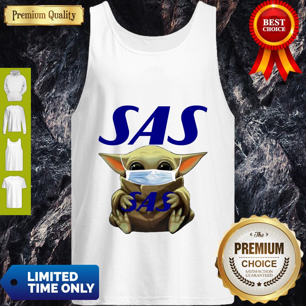 Pretty Star Wars Baby Yoda Hug Scandinavian Airlines Logo Mask Covid-19 Shirt - Image 4