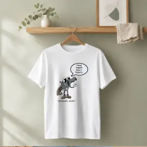 Pretty Stolen Gun Time Theft Ain'T Theft Rubber Hose Style Shirt