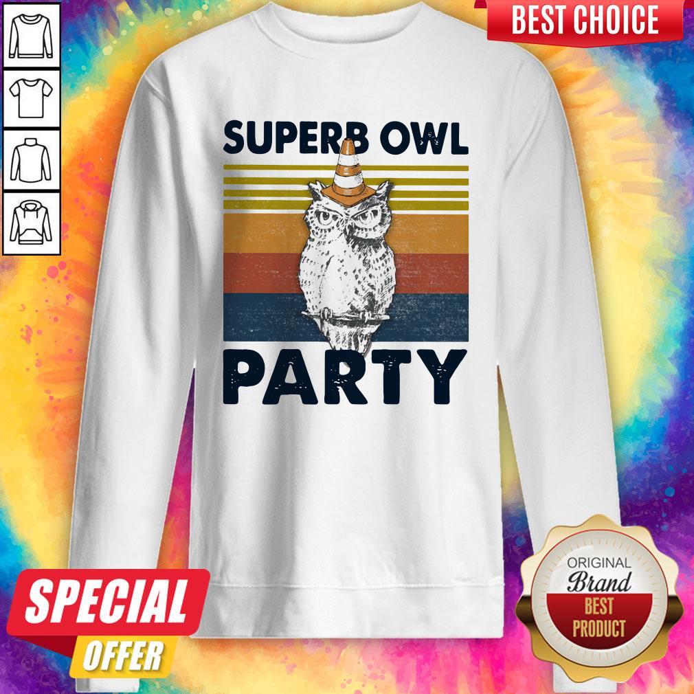 Pretty Superb Owl Party Vintage Shirt - Image 4