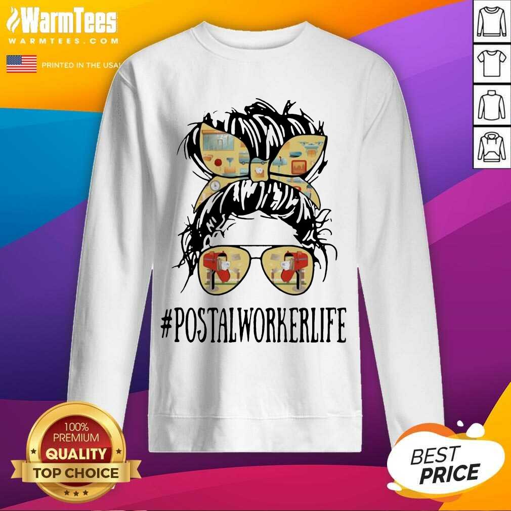 Pretty The Girl #Postalworkerlife Shirt - Image 3