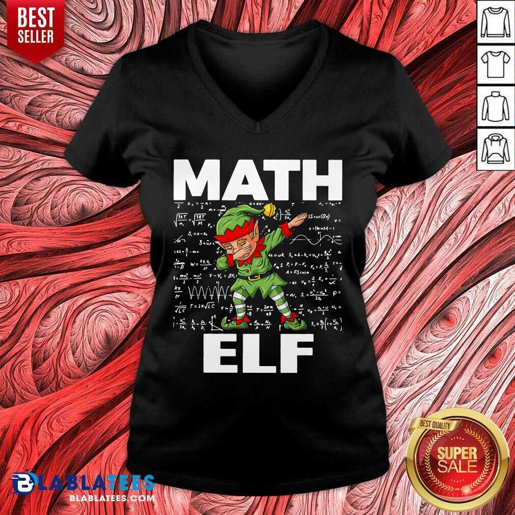 Pretty The Math Elf Dabbing 2021 Shirt - Image 2