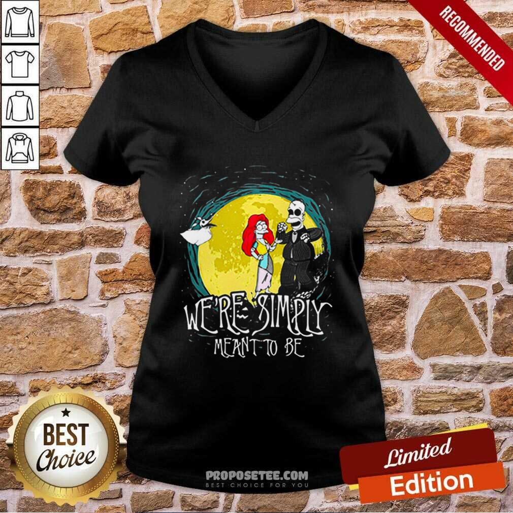 Pretty The Nightmare Before Homer Simpson And Marge Simpson We’Re Simply Meant To Be Shirt - Image 4