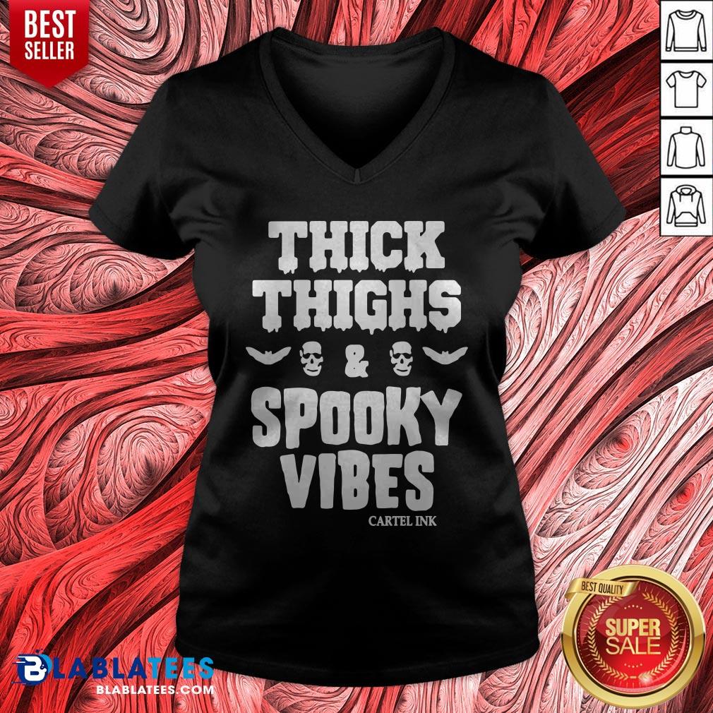Pretty Thick Thighs Spooky Vibes Shirt - Image 4