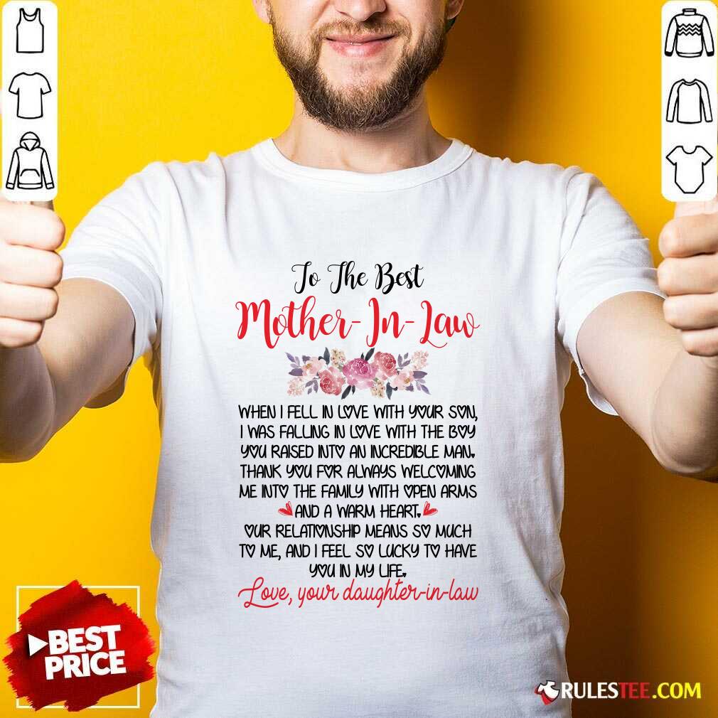 Pretty To The Best Mother In Law Shirt
