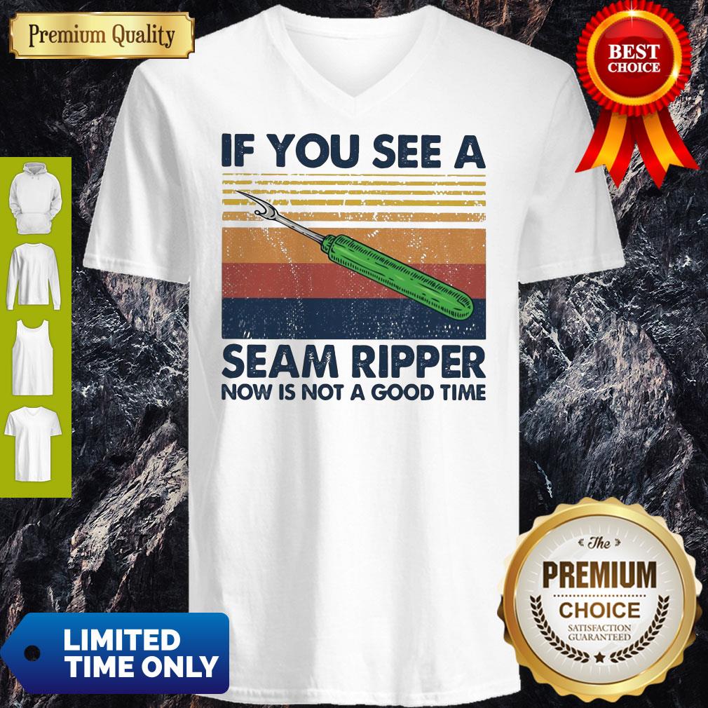 Pretty Vintage If You See A Seam Ripper Now Is Not A Good Time Shirt - Image 2