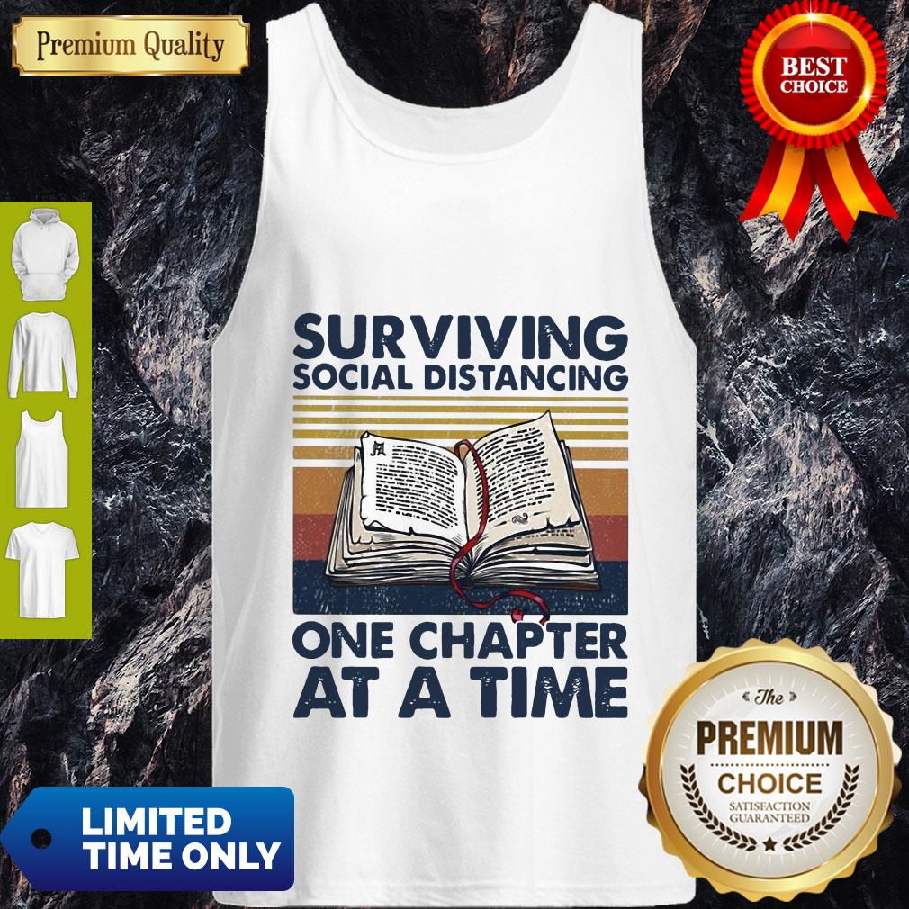 Pretty Vintage Surviving Social Distancing One Chapter At A Time Book Shirt - Image 3