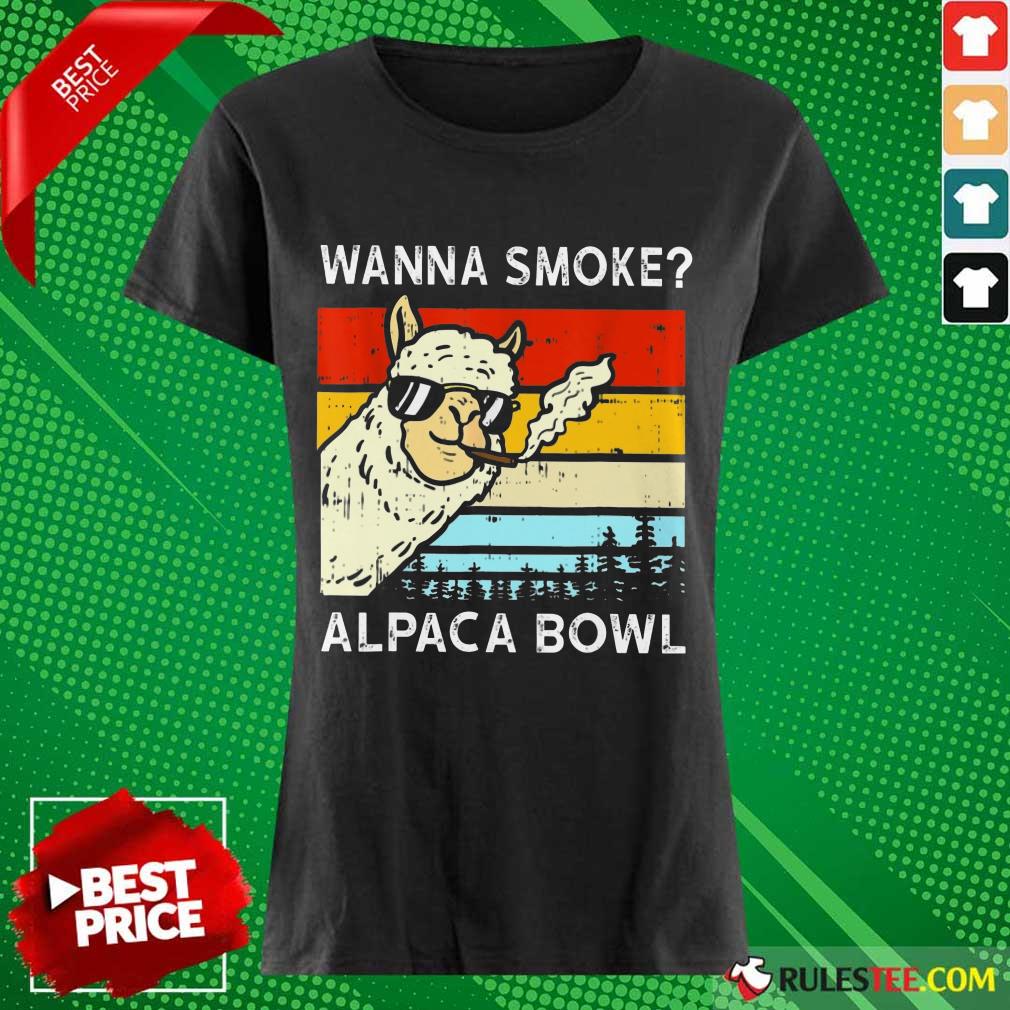 Pretty Wanna Smoke Alpaca Bowl Vintage Shirt - Image 3