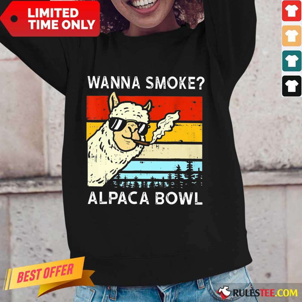 Pretty Wanna Smoke Alpaca Bowl Vintage Shirt - Image 2