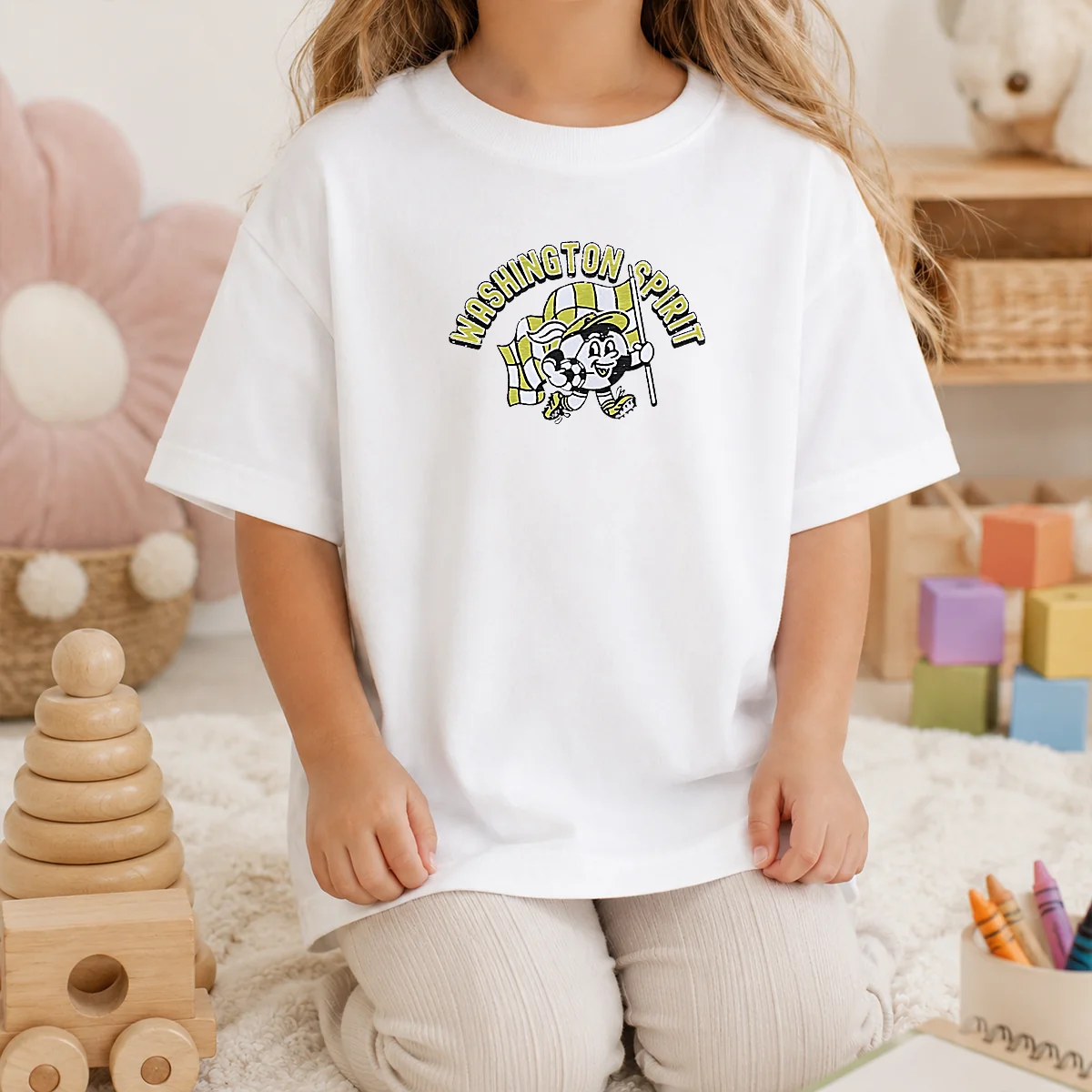 Pretty Washington Spirit Mascot Soccer Ball Character Shirt - Image 9
