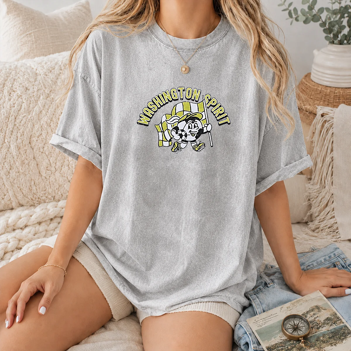 Pretty Washington Spirit Mascot Soccer Ball Character Shirt - Image 8