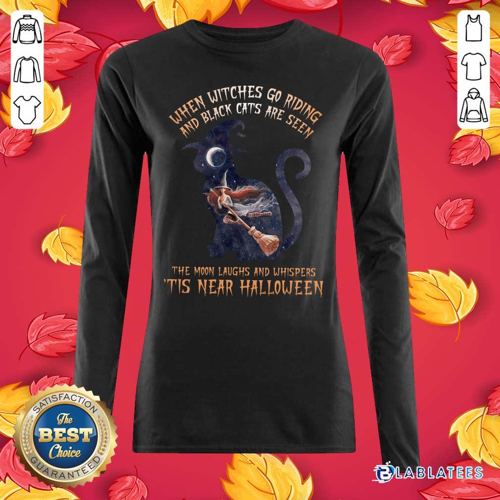 Pretty When Witches Go Riding And Black Cats Are Seen Shirt - Image 3