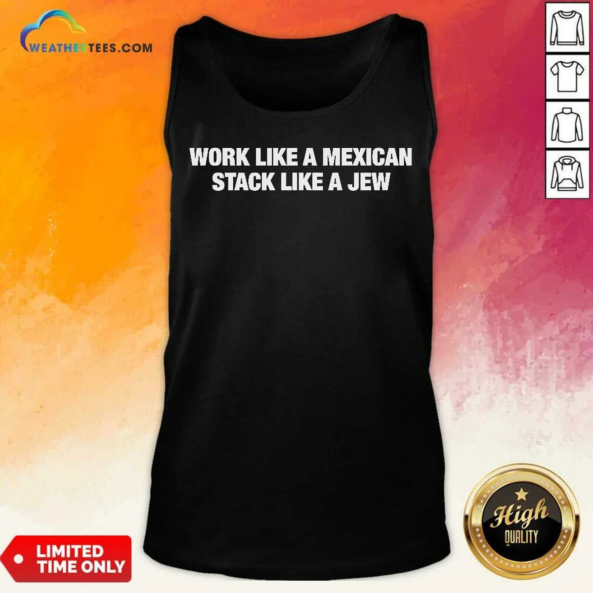 Pretty Work Like A Mexican Stack Like A Jew Text Shirt - Image 3