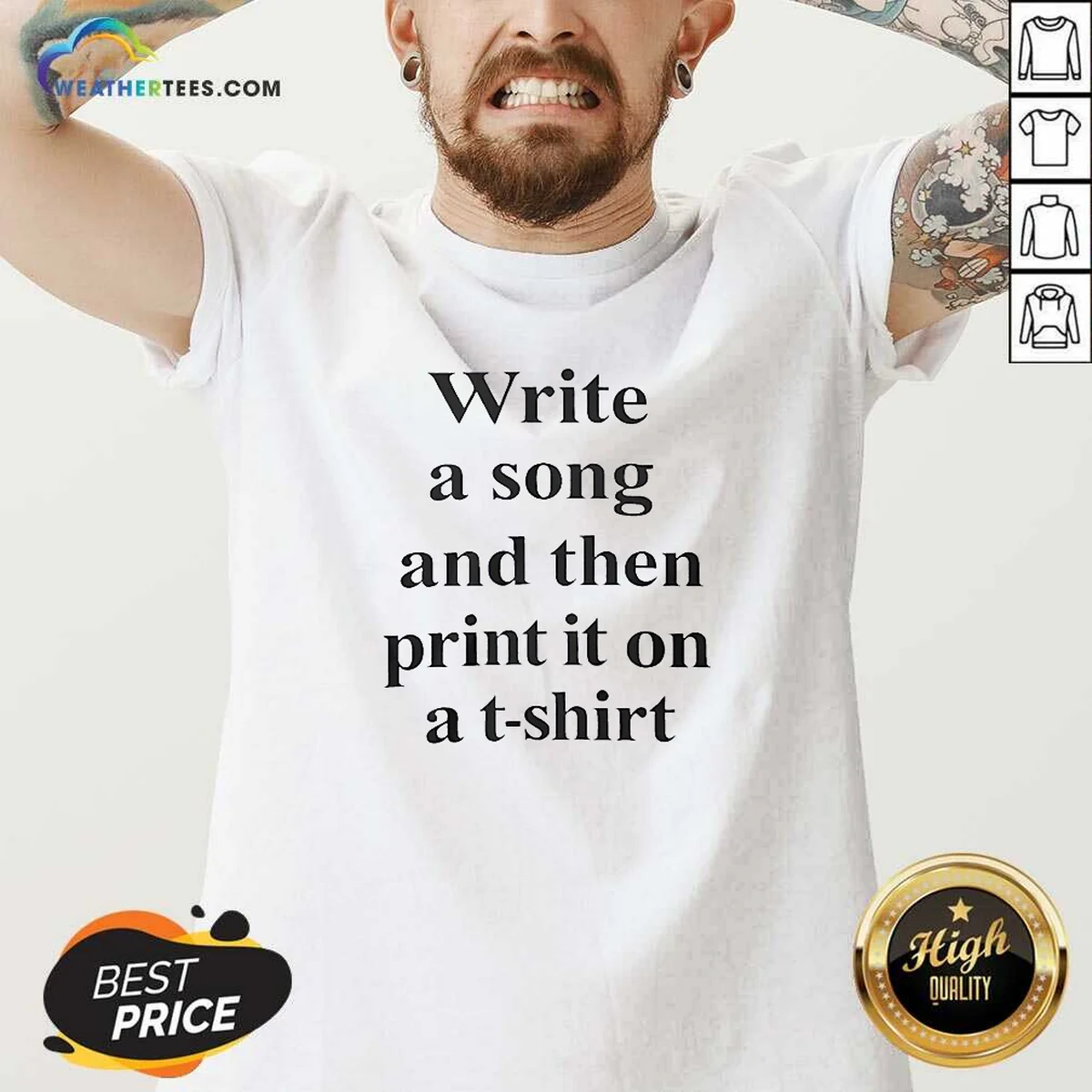 Pretty Write A Song And Then Print It On A Shirt - Image 2