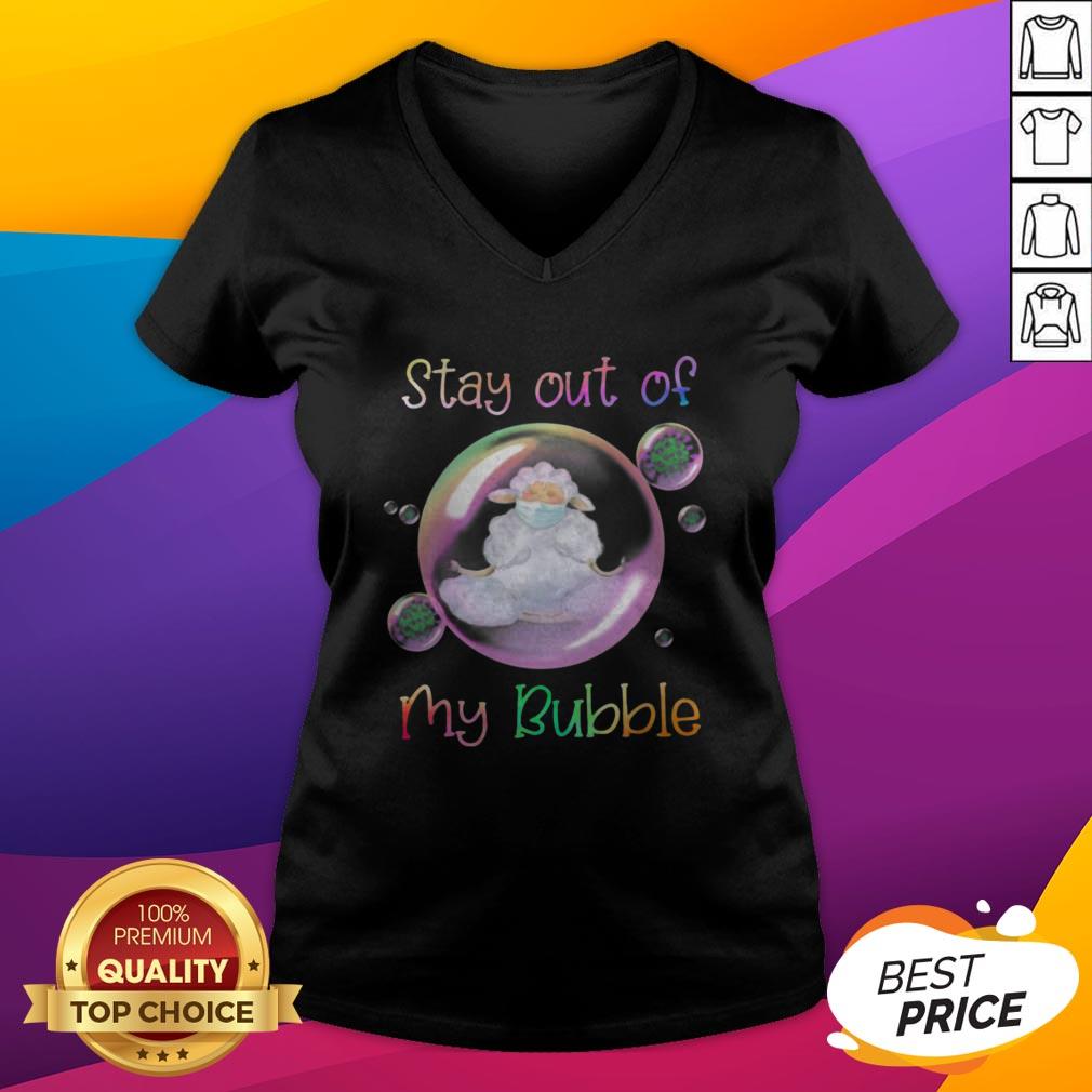 Pretty Yoga Sheep Mask Stay Out Of My Bubble Covid 19 Shirt - Image 4