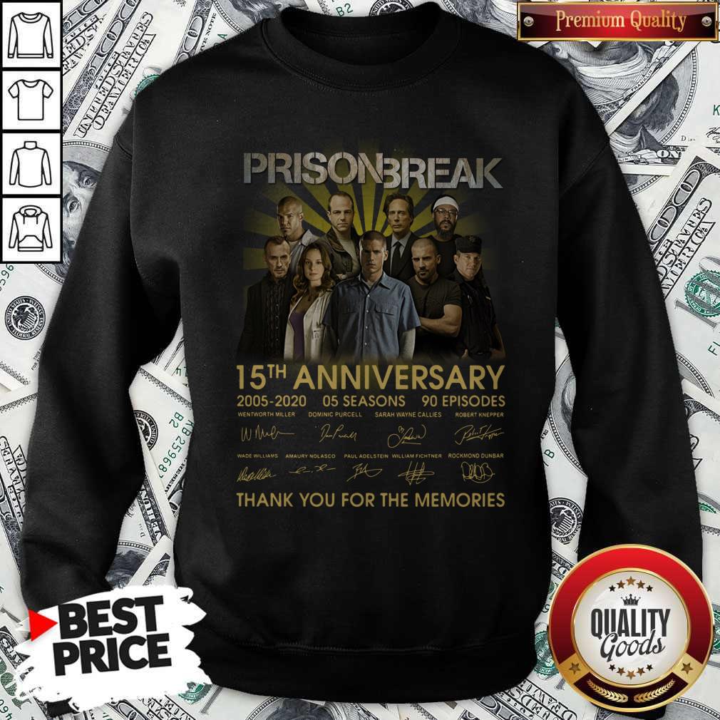 Prison Break 15th Anniversary 2005 2020 Thank You For The Memories Shirt - Image 4