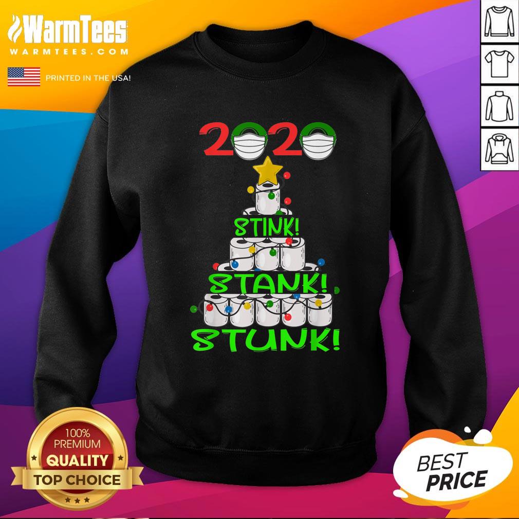 Pro 2020 Stink Stank Stunk Funny Quarantine Ugly Christmas Mask Shirt - Image 4