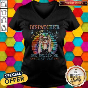 Alternative view of Pro Dispatcher I'm Blunt Because God Rolled Me That Way Tie Dye Shirt