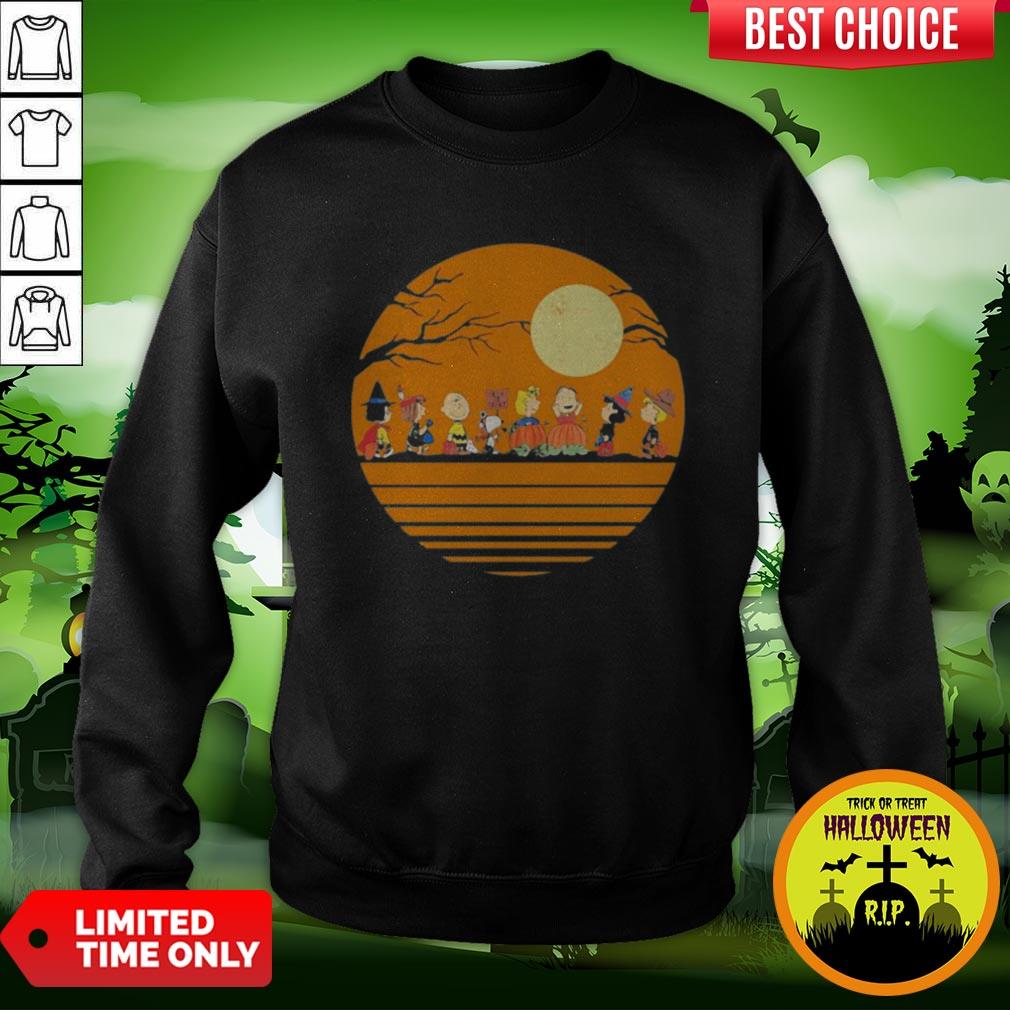Pro Halloween The Peanuts Moon Vintage Retro Shirt - Image 4