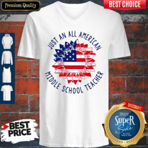 Alternative view of Pro Just An All American Middle School Teacher shirt