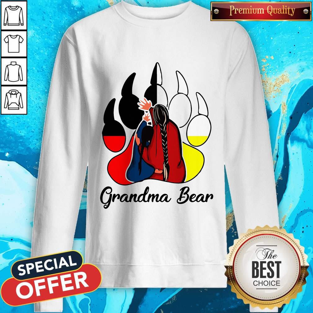 Pro Mama Bear Native American Bear Paw Medicine Wheel Shirt - Image 4