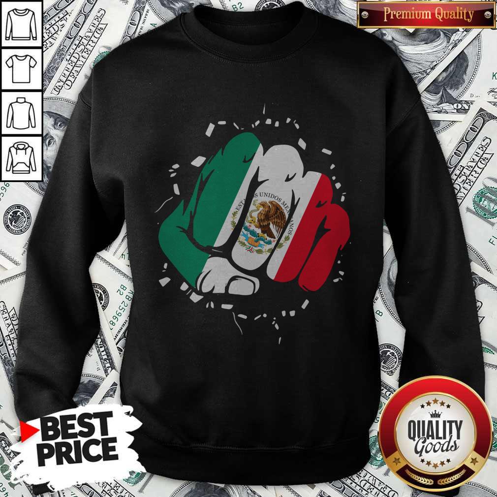 Pro Mexican Mexican Fist Punch Breakwall Flag Shirt - Image 4