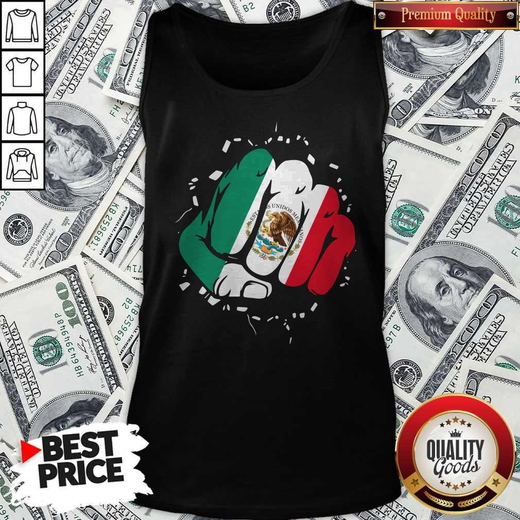 Pro Mexican Mexican Fist Punch Breakwall Flag Shirt - Image 3