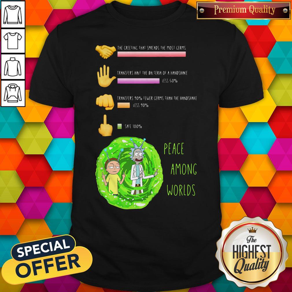Pro Rick And Morty Peace Among Worlds The Greeting That Spreads The Most Germs Shirt