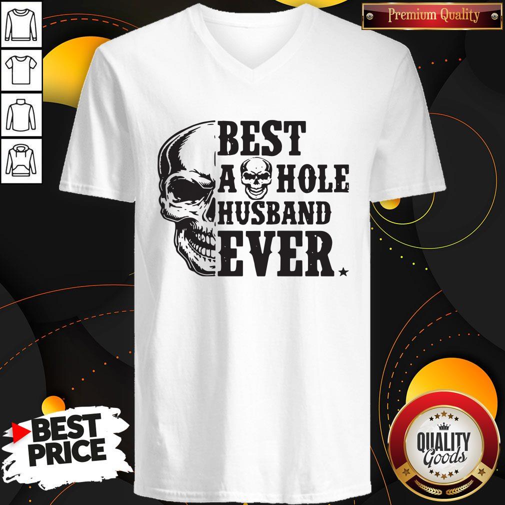Pro Skull Best As Hole Husband Ever Shirt - Image 2