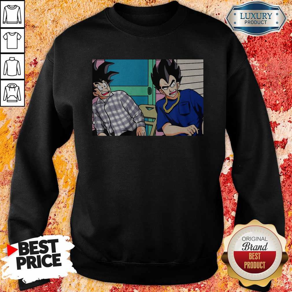 Pro Son Goku And Vegeta Daaamn Meme Shirt - Image 4