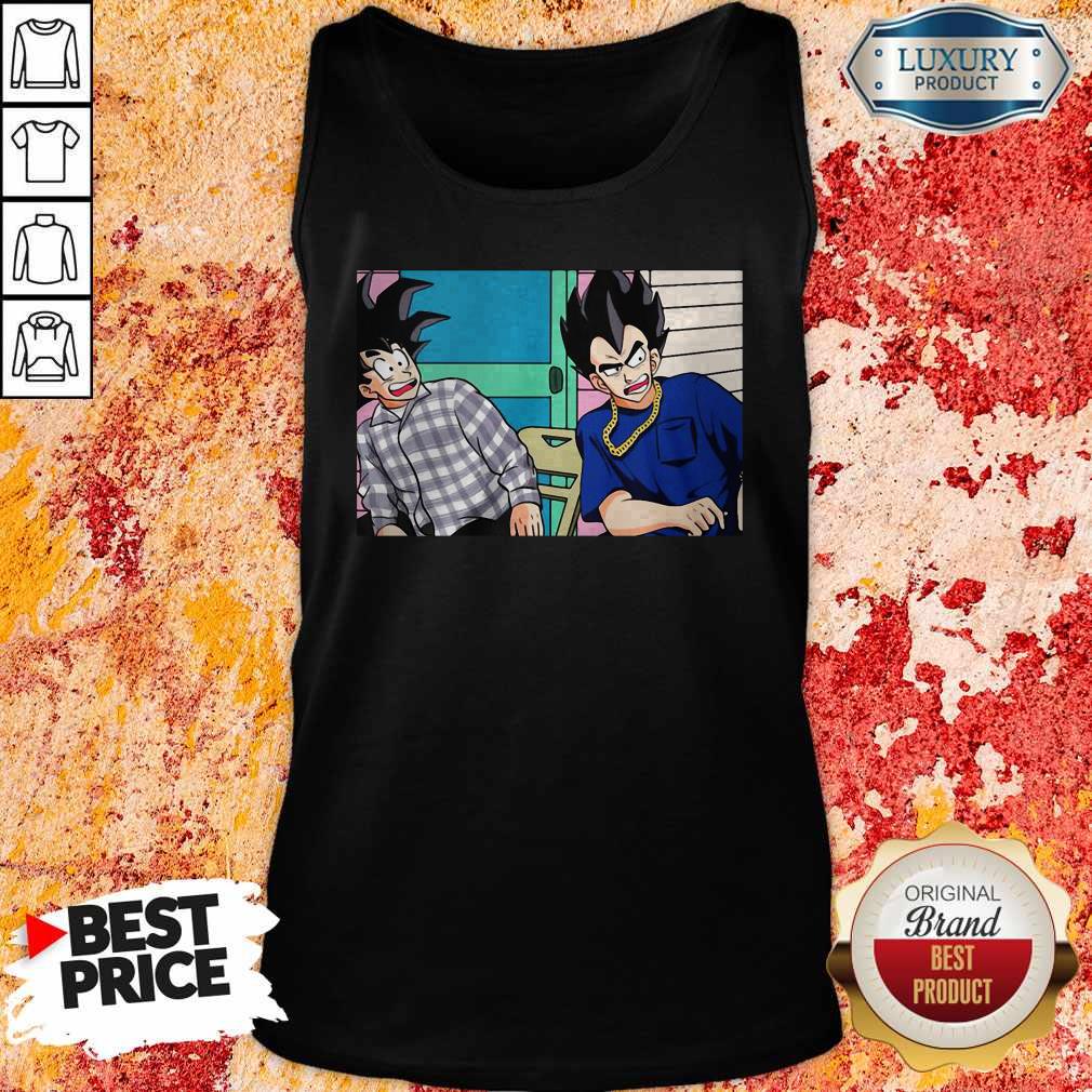 Pro Son Goku And Vegeta Daaamn Meme Shirt - Image 3