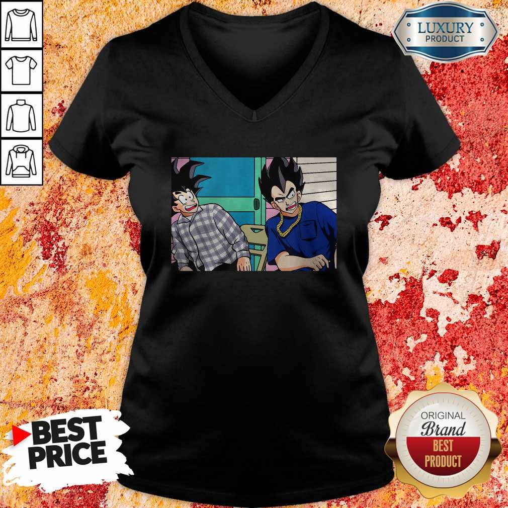 Pro Son Goku And Vegeta Daaamn Meme Shirt - Image 2