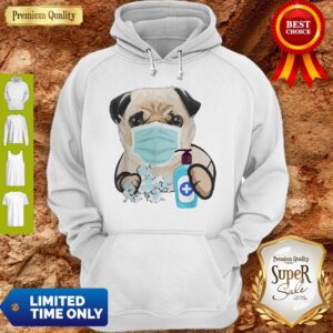 Alternative view of Pug Face Mask Handwashing Dog Lover Shirt
