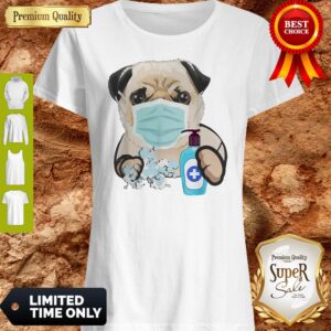 Pug Face Mask Handwashing Dog Lover Shirt